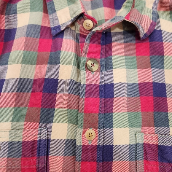 VTG J.Crew Sporting Goods Men's L Plaid Flannel Shirt Long Sleeve Multi-Color - Picture 6 of 15